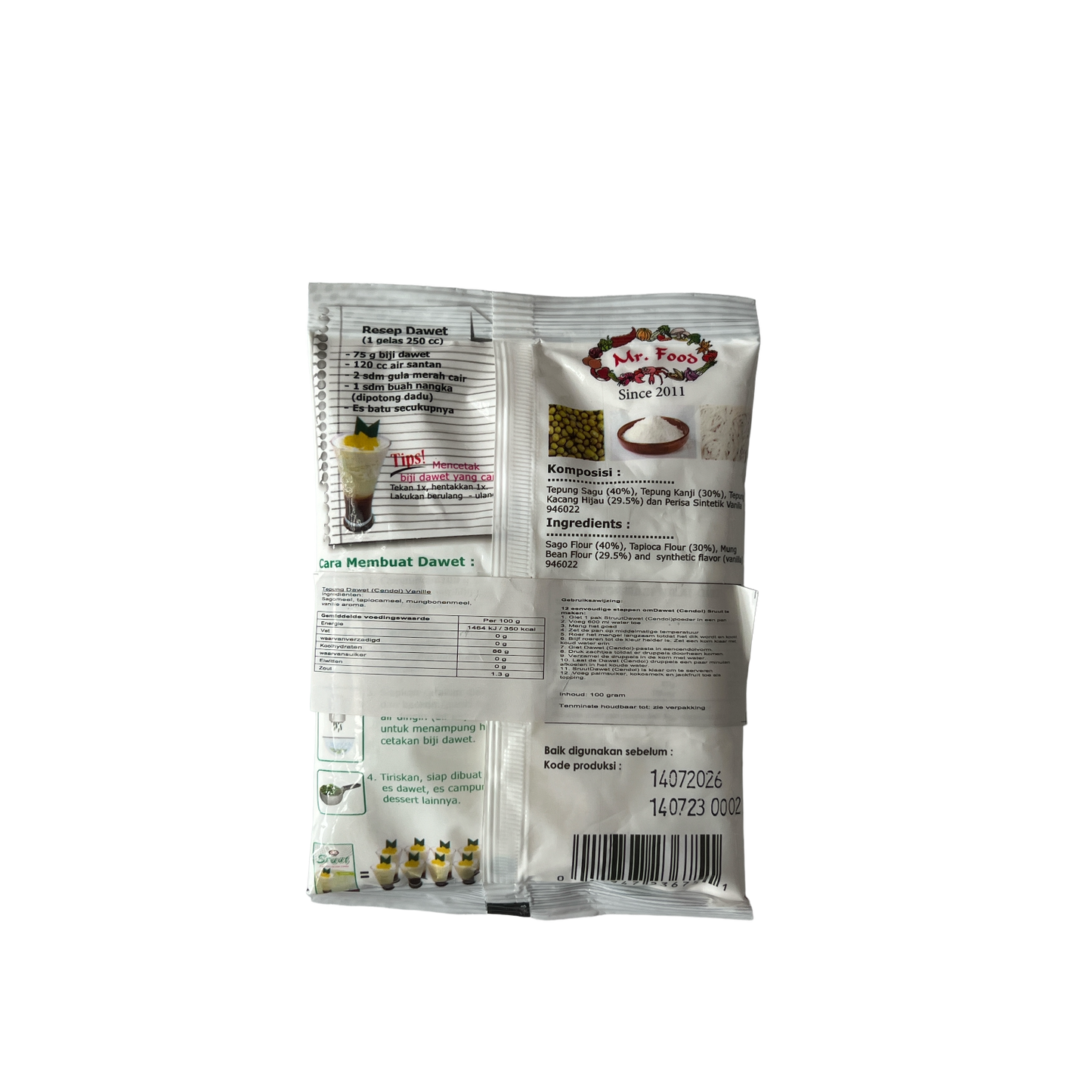 Sruut Tepung Dawet (Cendol) Rasa Vanilla - Java Markt