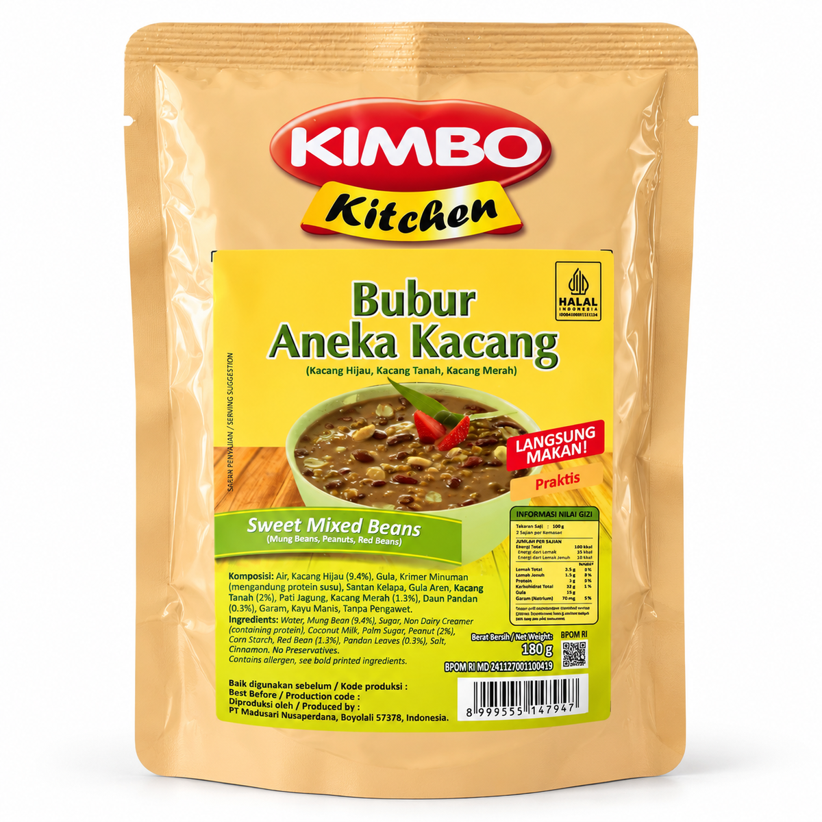 Kimbo Bubur Aneka Kacang 180G