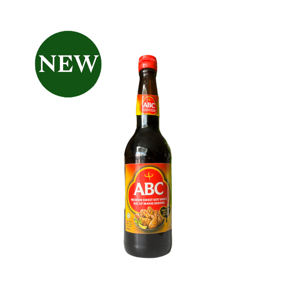 Süße Sojasauce ABC Kecap Manis Sedang von Oriental Merchant in einer Flasche, ideal für asiatische Gerichte, dunkle Farbe und dickflüssig