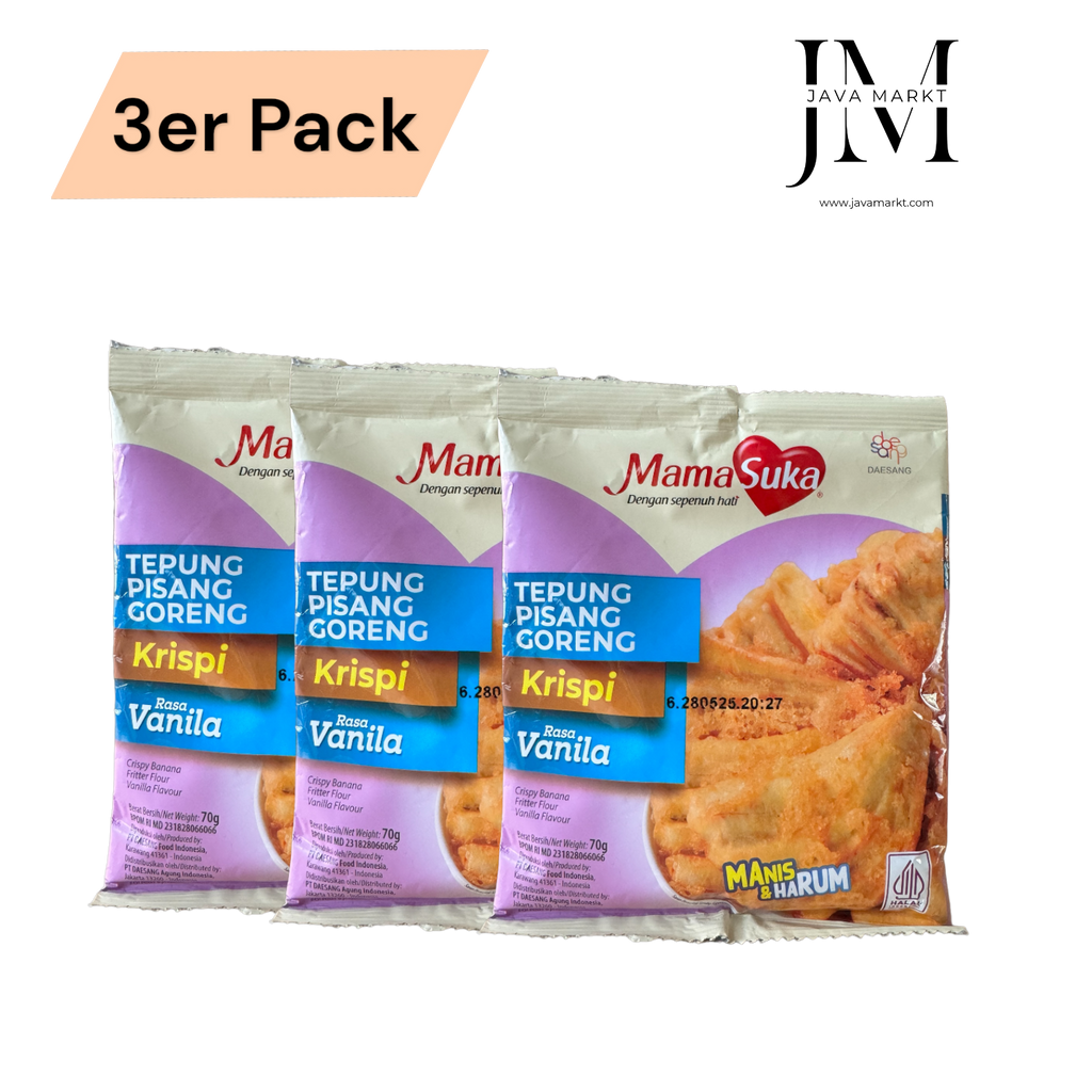 Mamasuka Tepung Pisang Goreng Krispi Rasa Vanila - 3er Pack - Java Markt