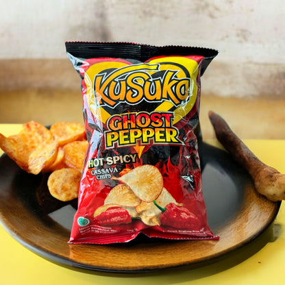 Kusuka Keripik Singkong Cabe Setan - Hot Spicy  .