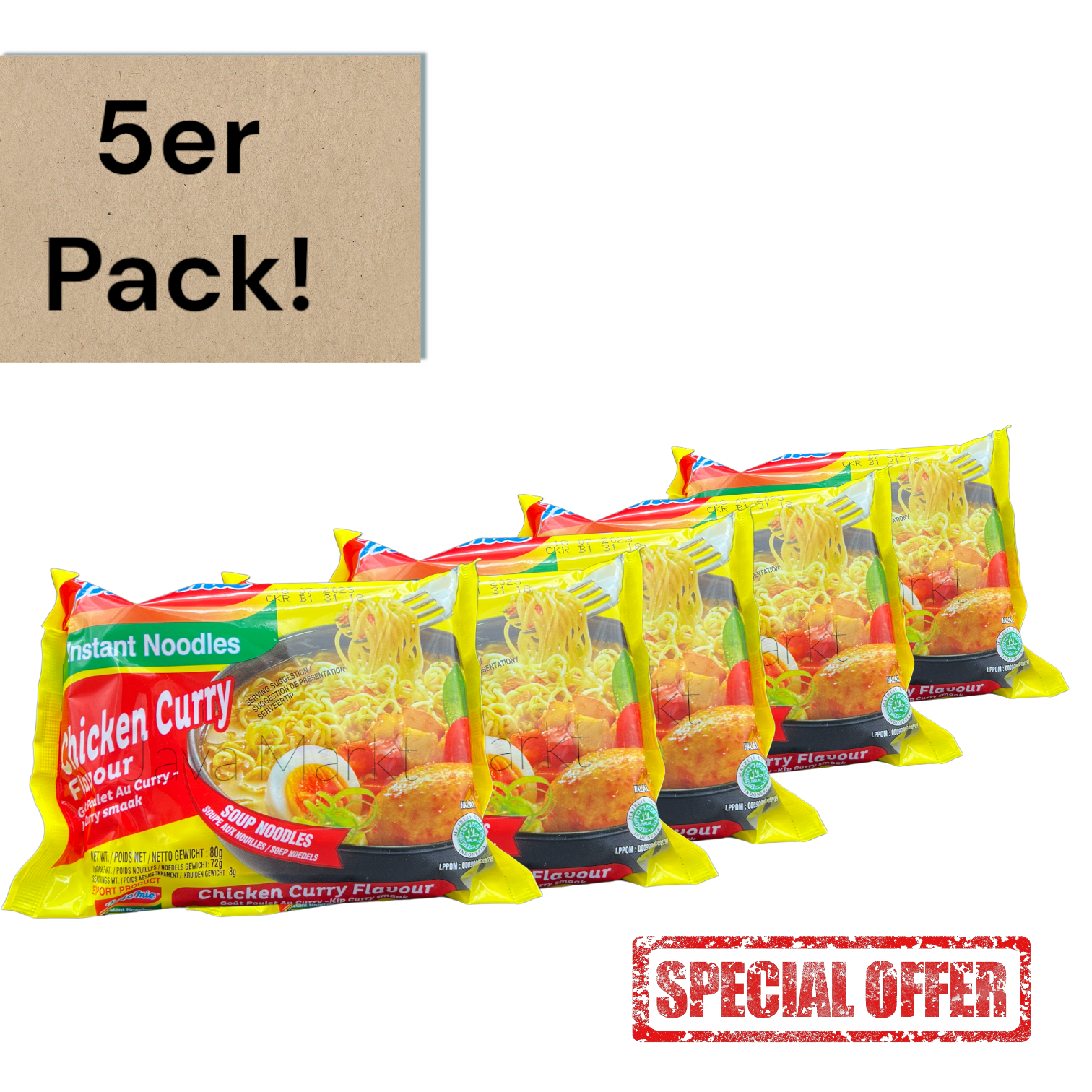 Indomie Kari Ayam - 5er Pack - Java Markt