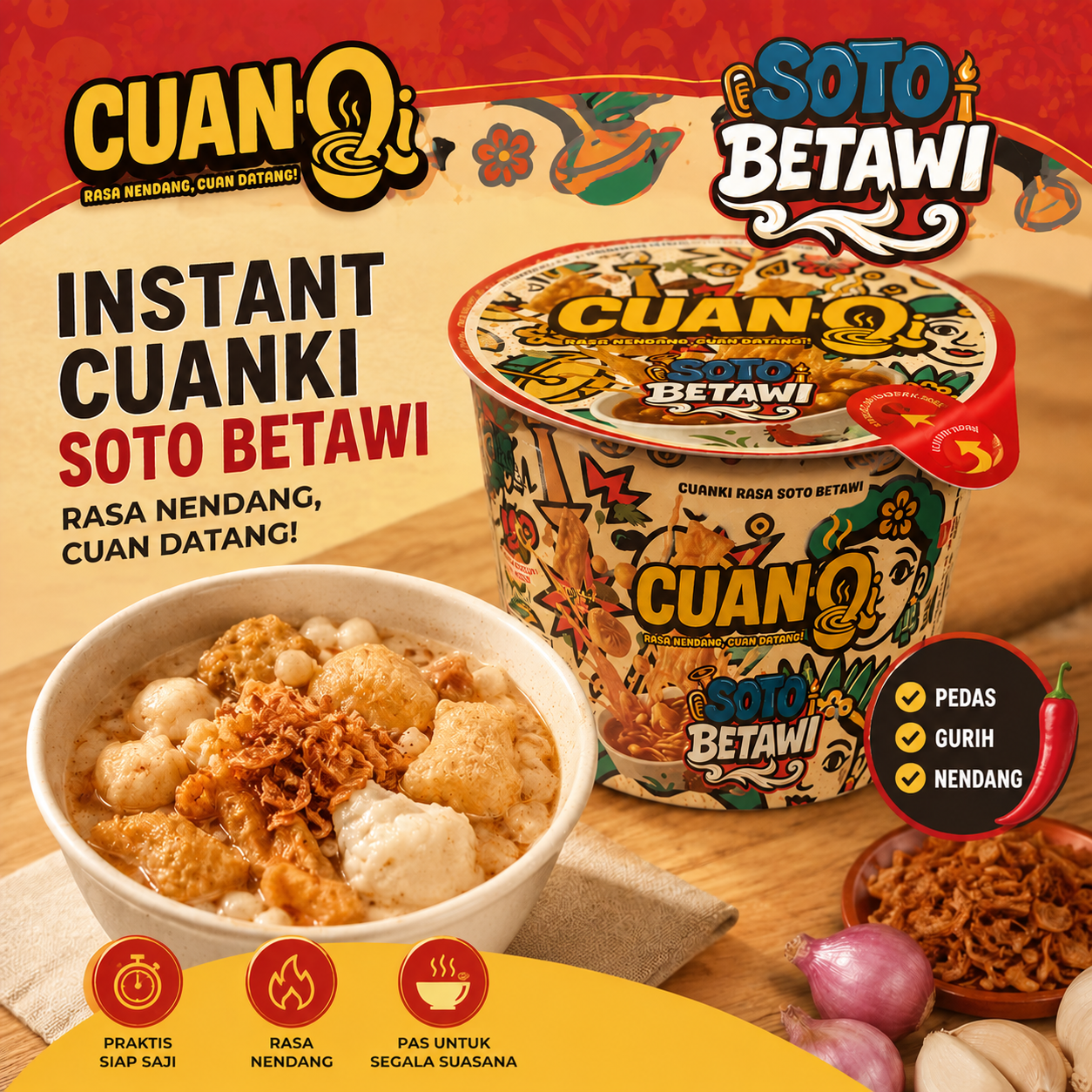 CuanQ Cuanki Instan Rasa Soto Betawi 100 g