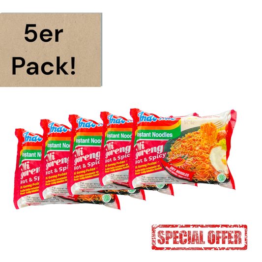 Indomie Mie Goreng Pedas - 5er Pack - Java Markt