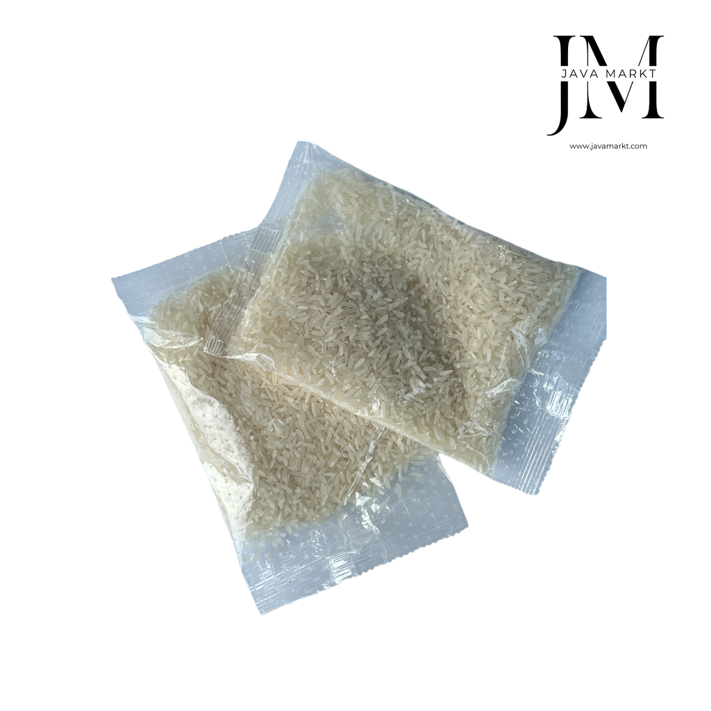 Lontong Beras, 2er Pack, traditionelle Reispäckchen von Amboina B.V, in der Verpackung sichtbar