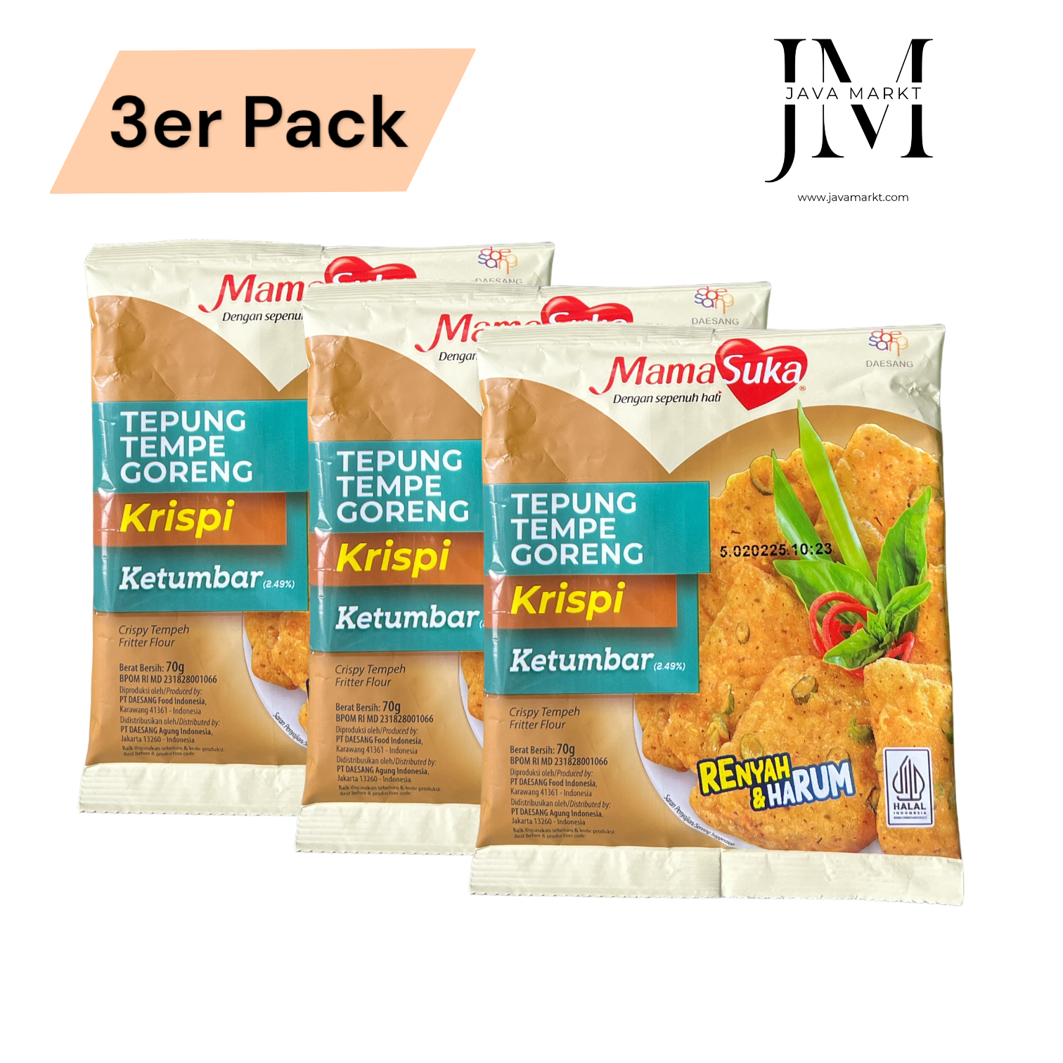 Mamasuka Tepung Tempe Goreng Krispi - 3er Pack - Java Markt