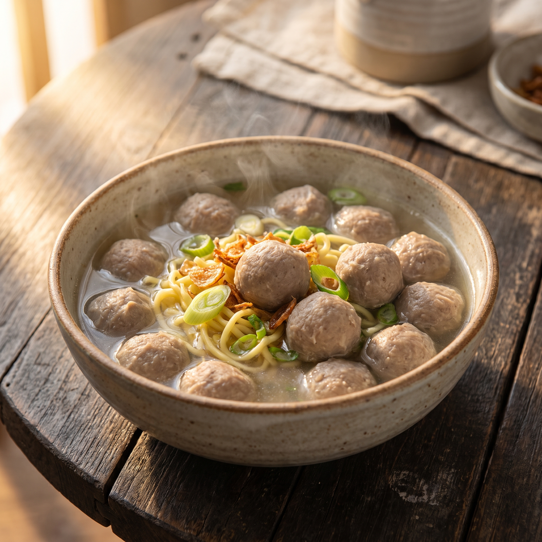 Serviervorschlag: Bakso-Suppe
