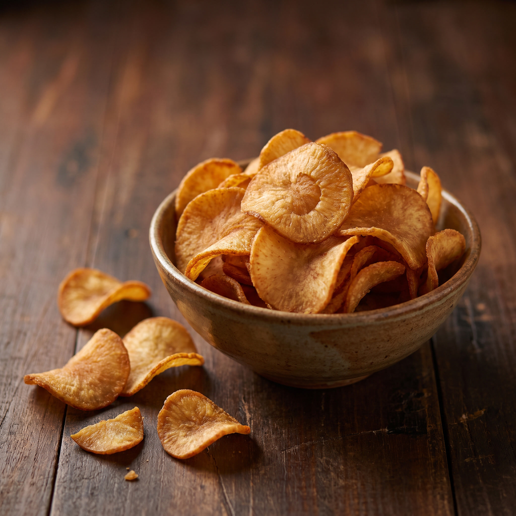 Serviervorschlag: Cassava-Chips