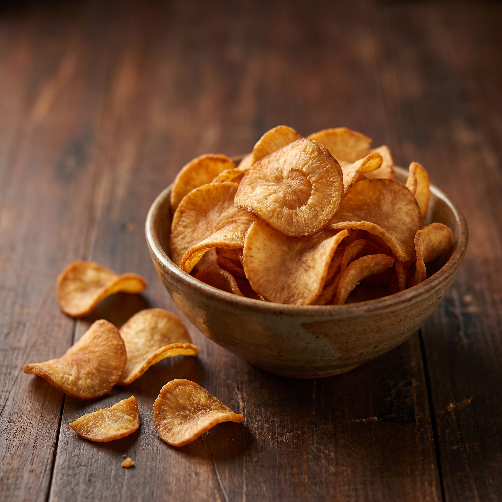 Serviervorschlag: Cassava-Chips