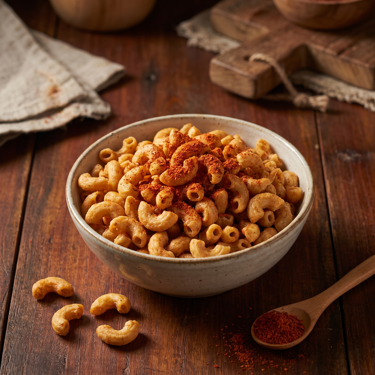 Serviervorschlag: Makaroni-Snack