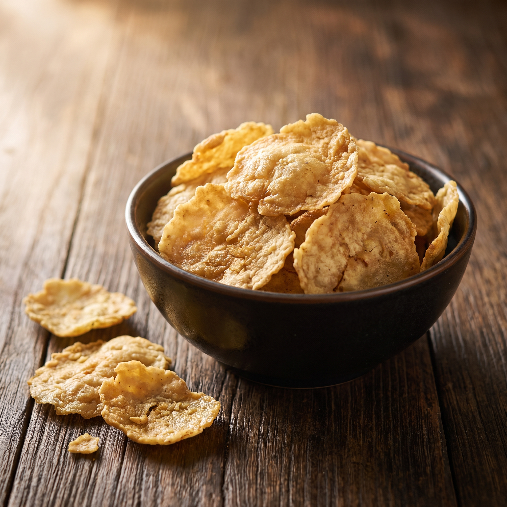 Serviervorschlag: Melinjo-Chips