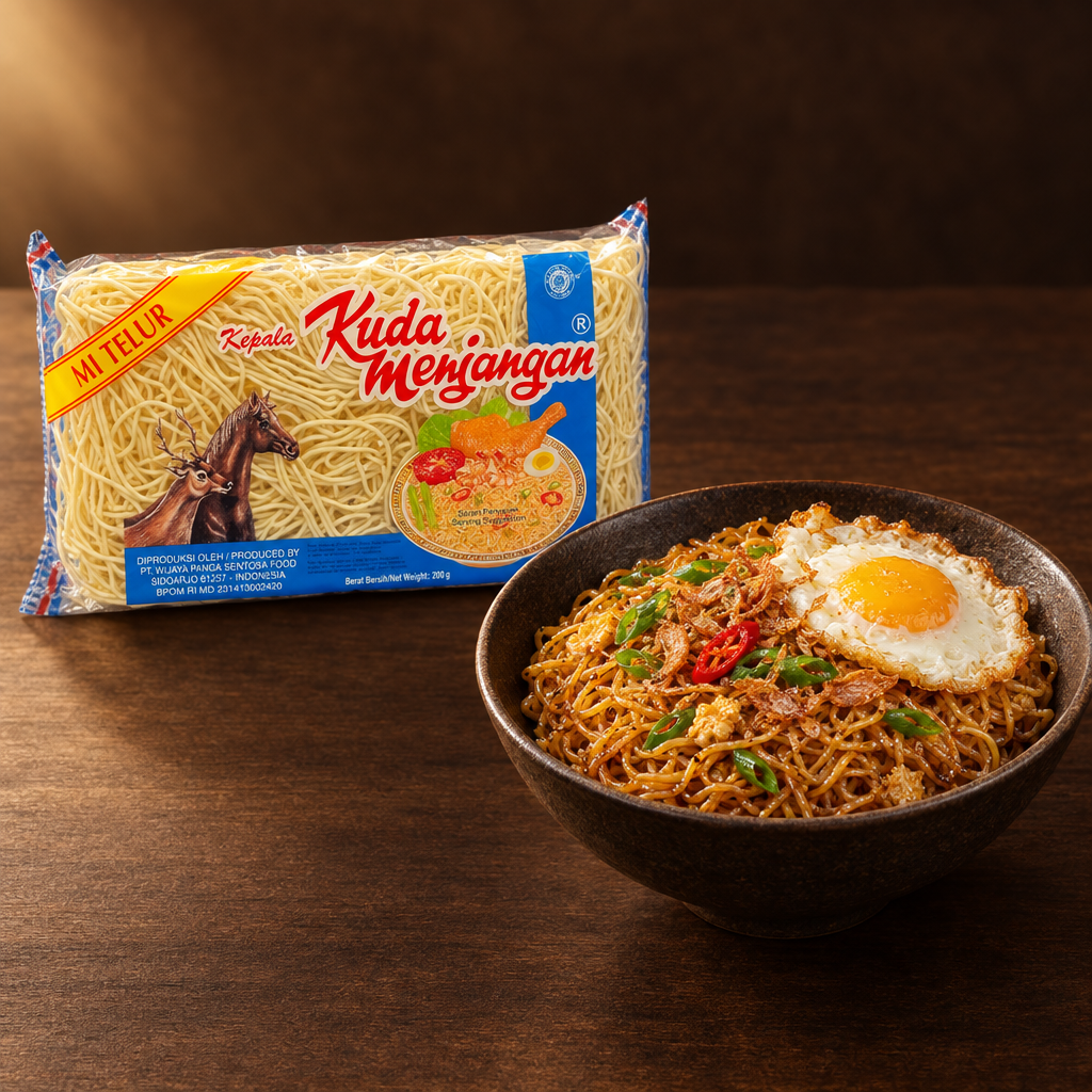 Kuda Menjangan Mie Kecil 200g – Packung mit fertigem Mie Goreng