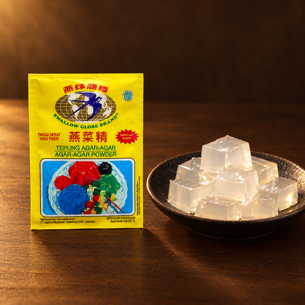 Swallow Agar Agar White 7g – Packung mit fertigem Agar-Dessert