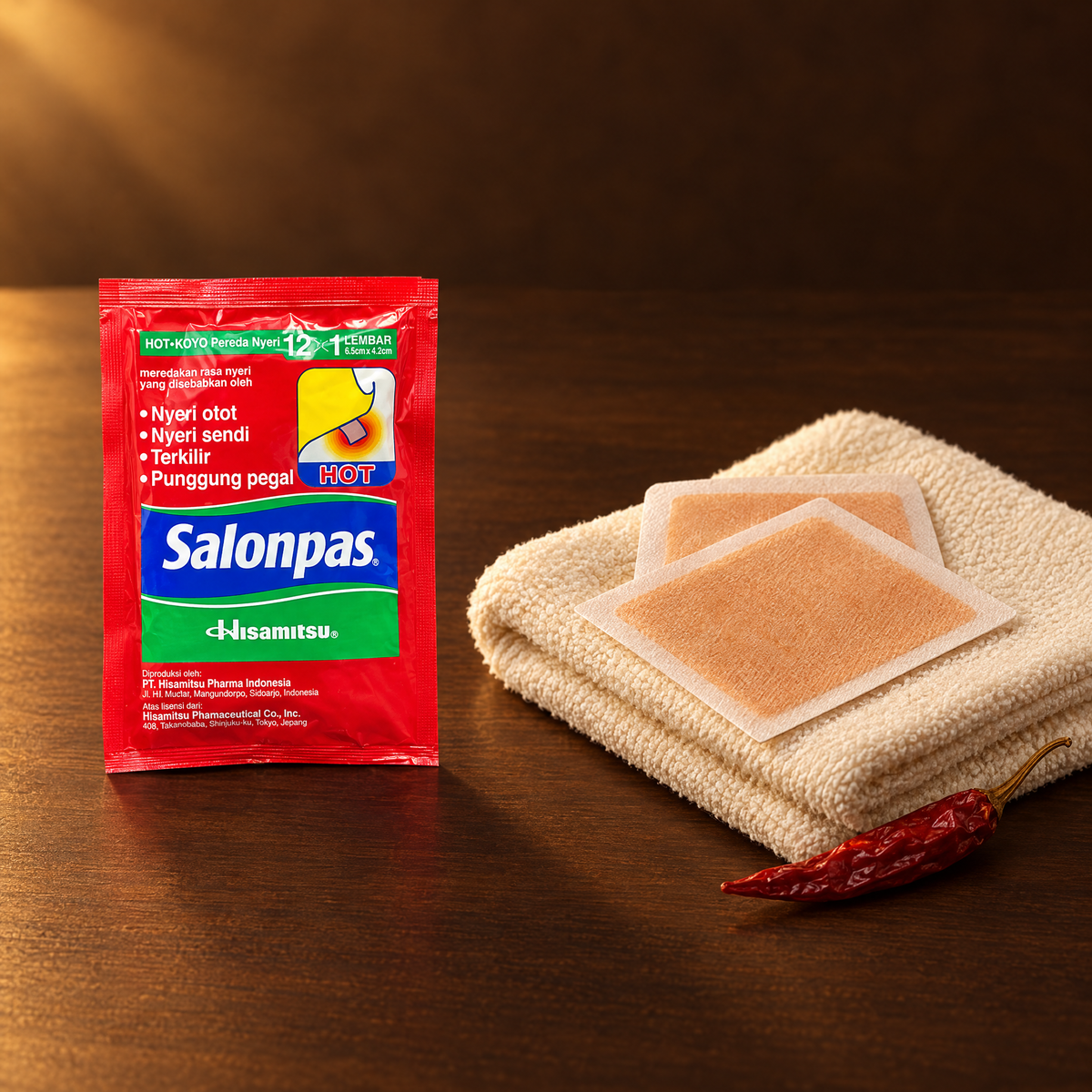 Salonpas Koyo Pereda Nyeri HOT – Packung mit einzelnen Wärmepflastern