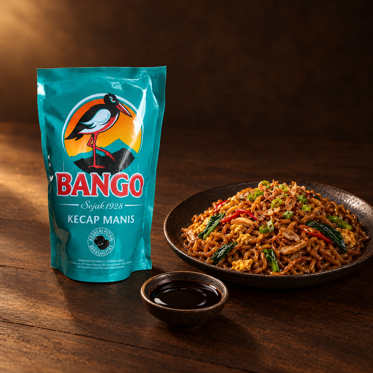 Bango Kecap Manis Refill 720 ml – Nachfüllbeutel mit Mie Goreng