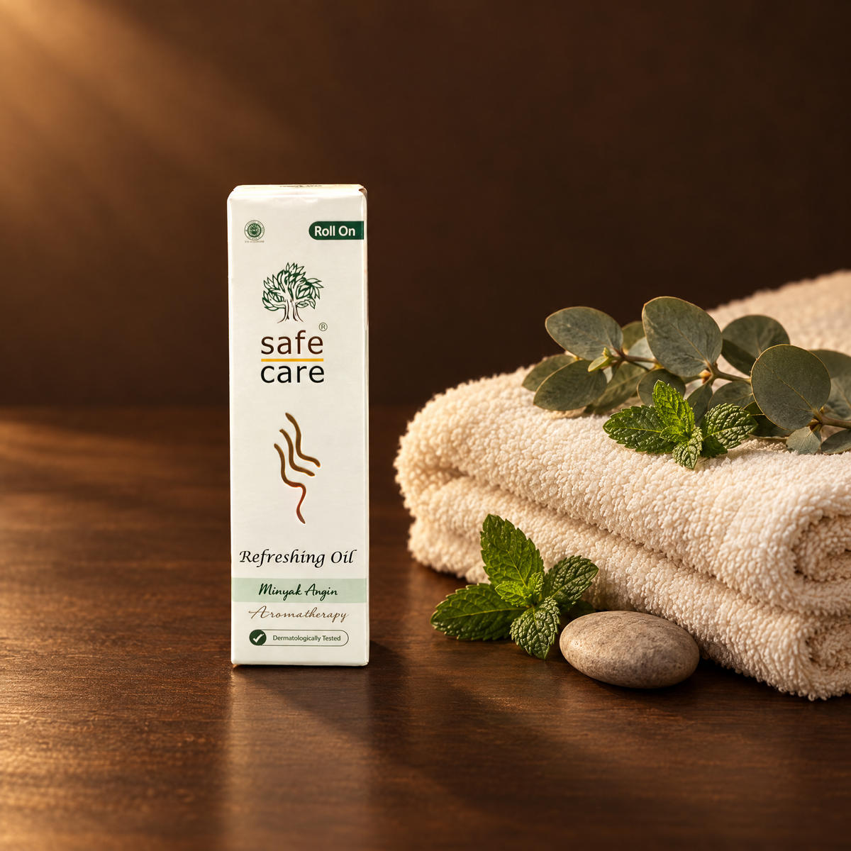 Safe Care Aroma Therapy Minyak Angin 10ml – Roll-On mit Handtuch