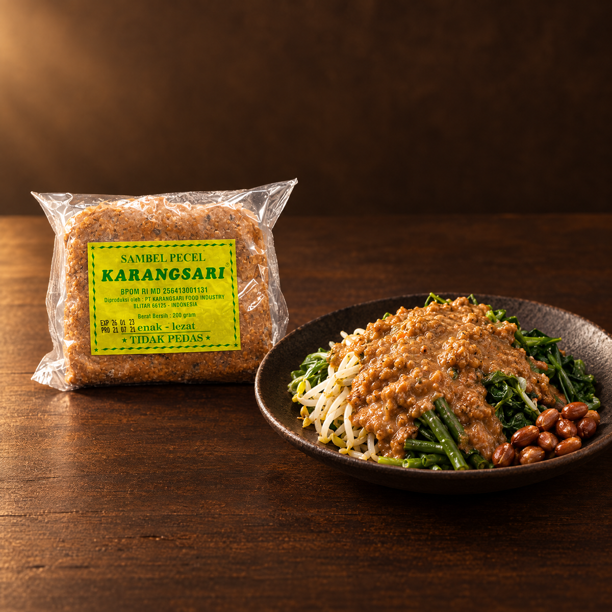 Karangsari Bumbu Pecel Tidak Pedas 200g – Packung mit fertigem Pecel
