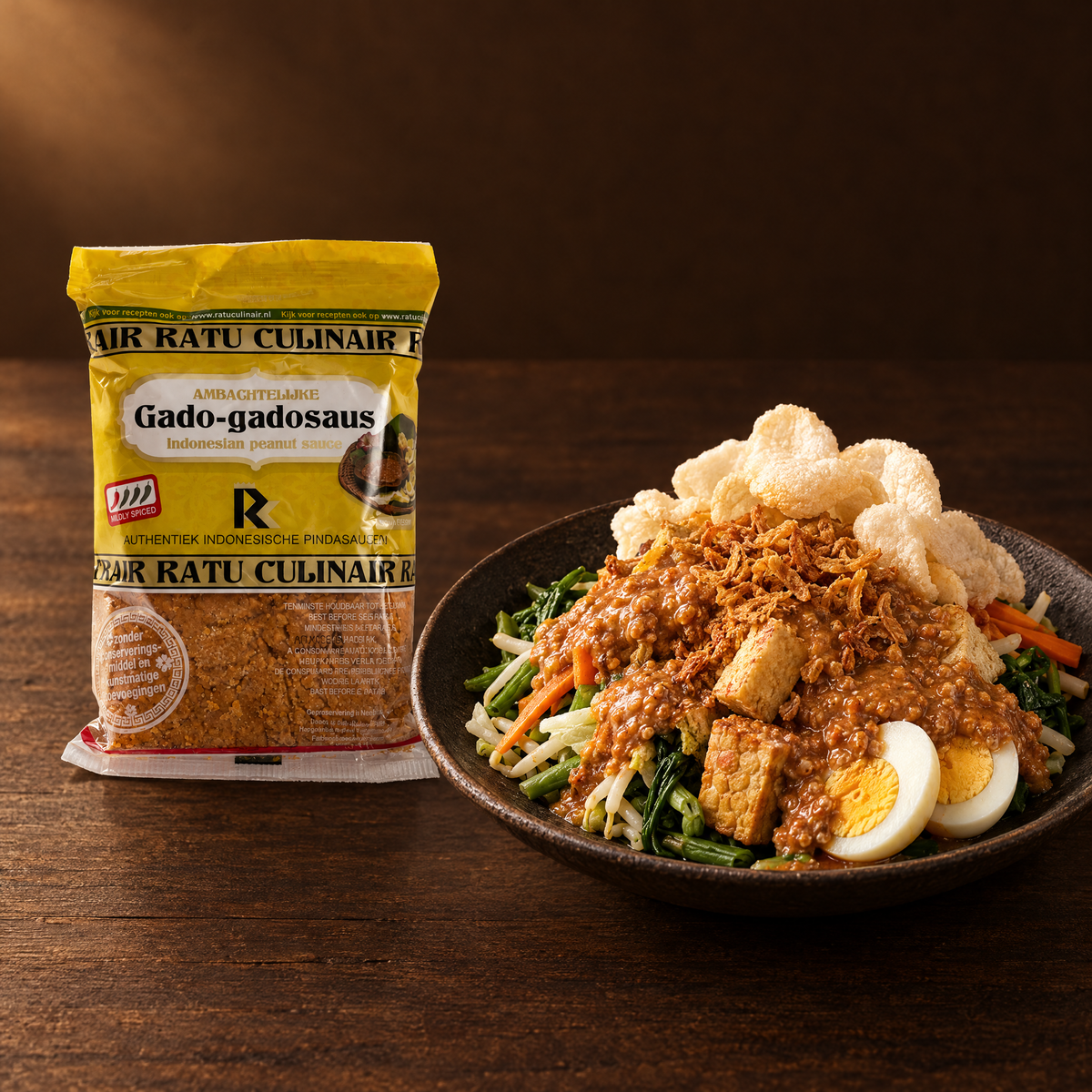 Ratu Culinair Gado Gado Saus 200g – Glas mit fertigem Gado Gado