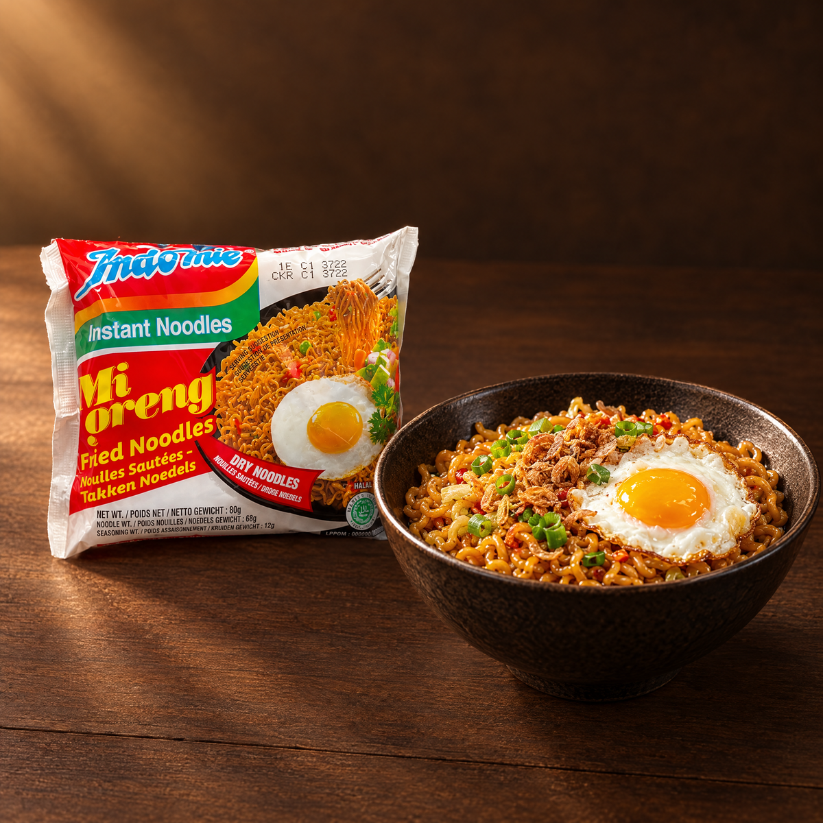 Indomie Mie Goreng 85 g – Packung mit fertigem Mie Goreng