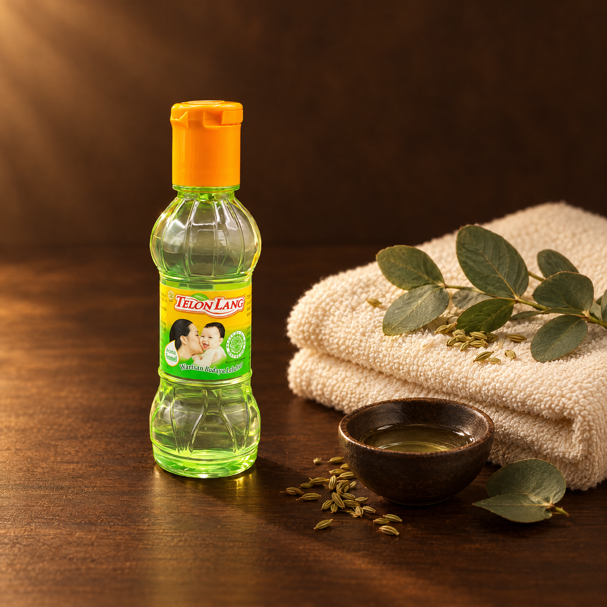 Cap Lang Minyak Telon 60 ml – Flasche mit Handtuch und Kräutern