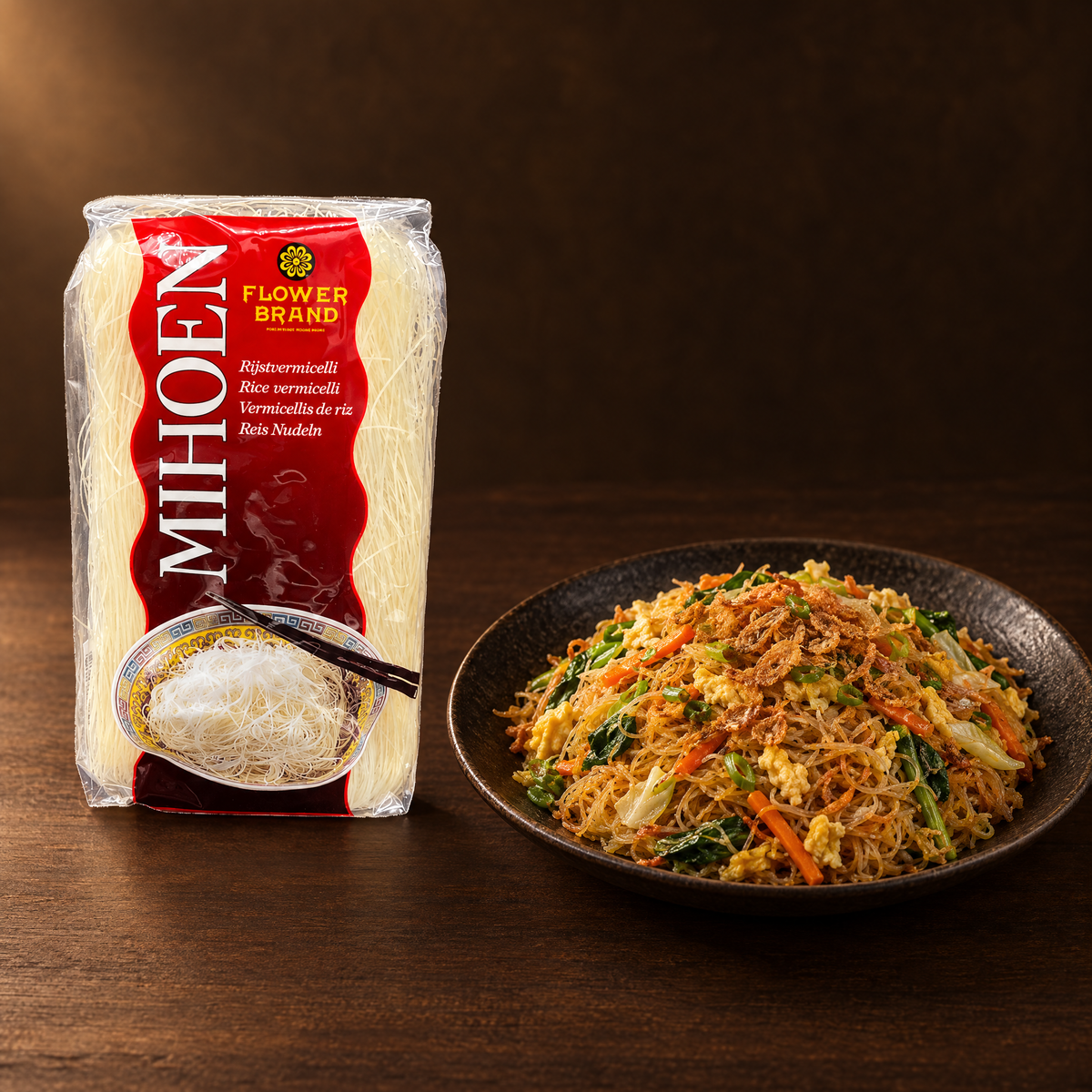 Bihun Flowerbrand – Packung mit Bihun Goreng