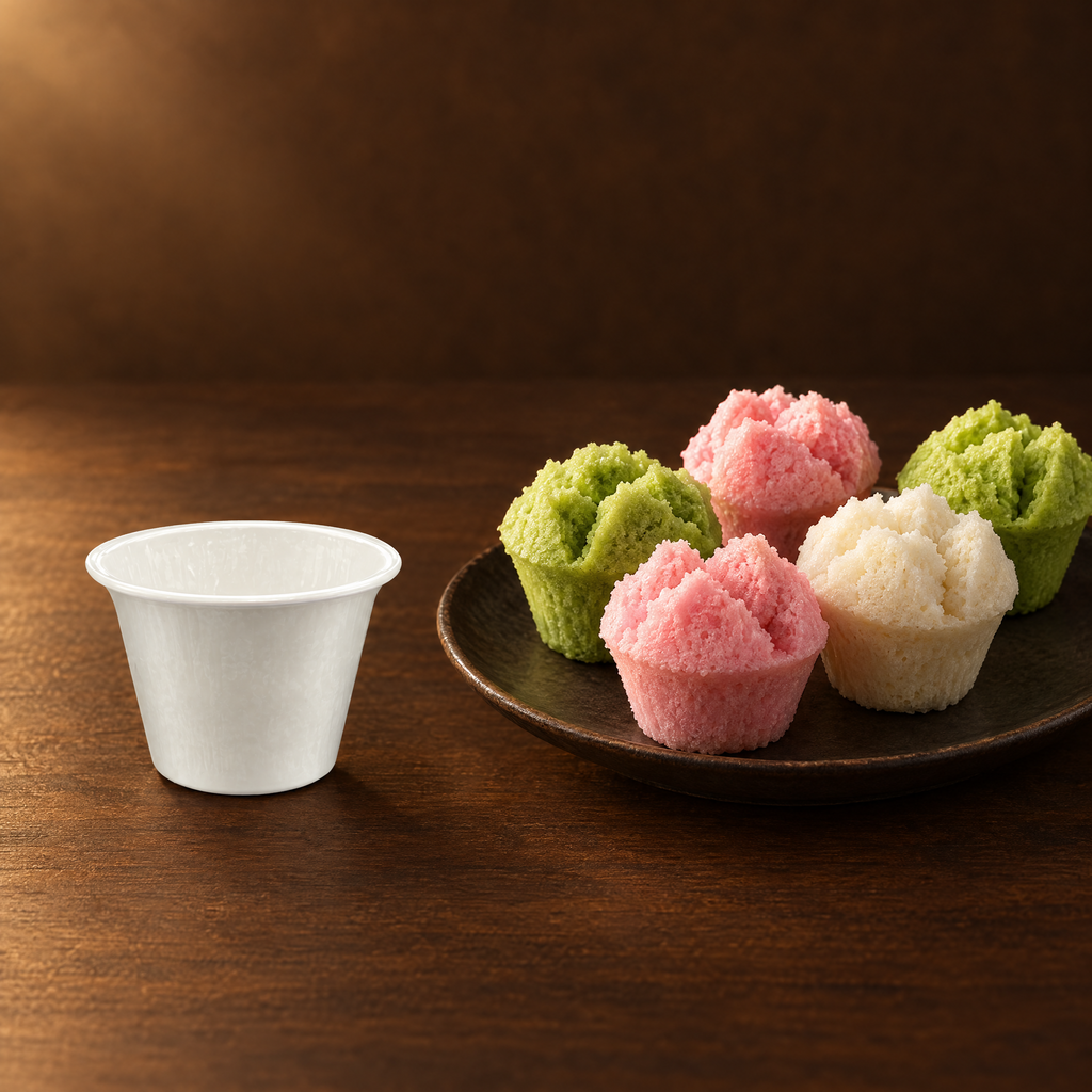 Cetakan Kue Mangkok – Formen mit fertigen Kue Mangkok
