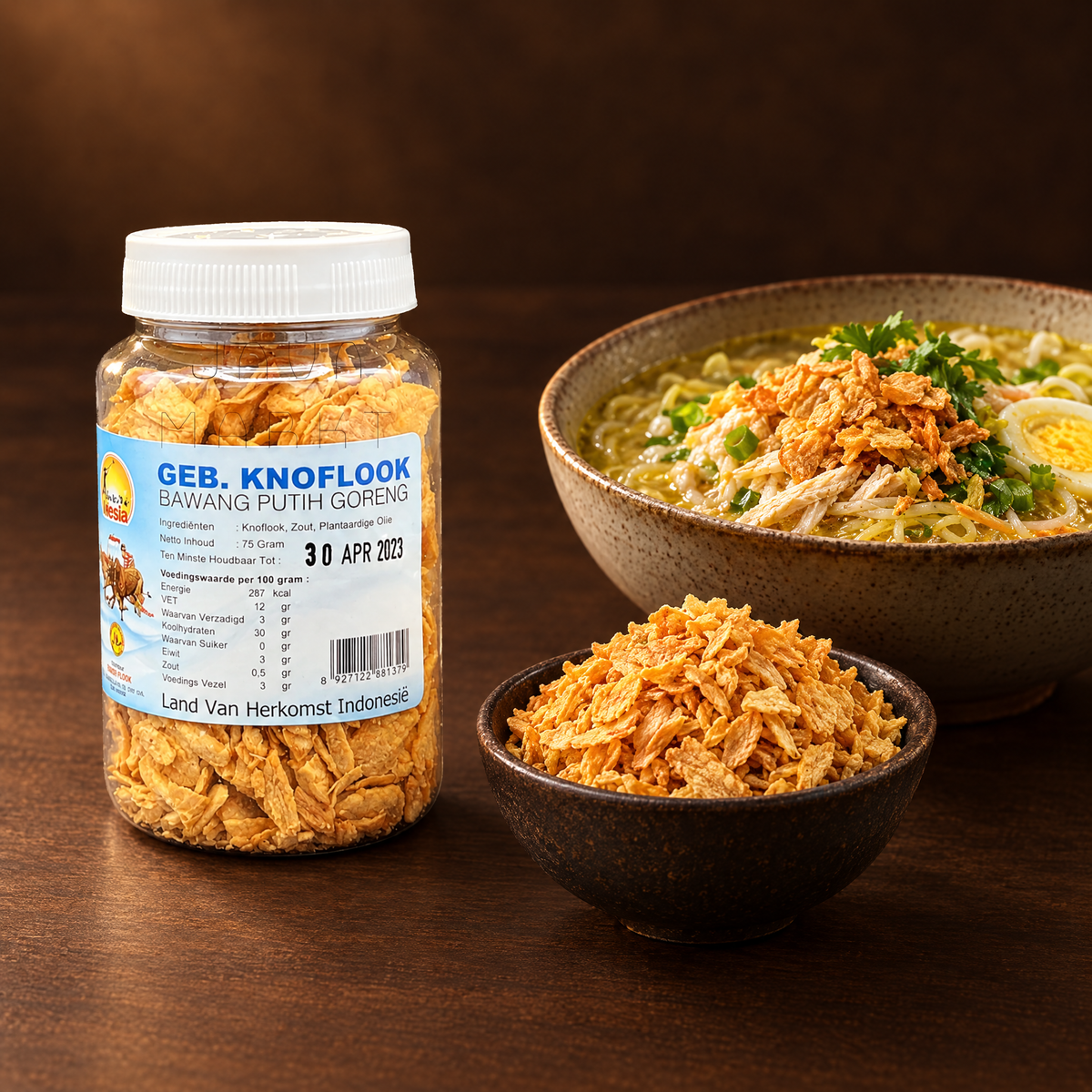 Bawang Putih Goreng – Dose mit frittiertem Knoblauch