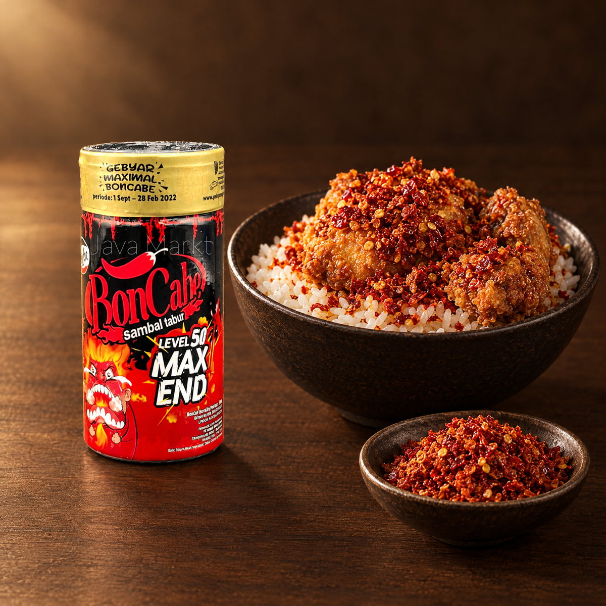 Kobe BonCabe Level 50 50g – Packung mit Reis und Chili-Streuer