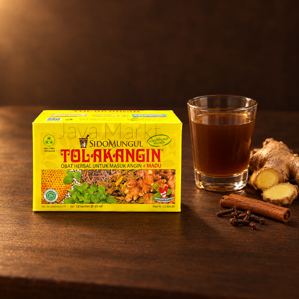Tolak Angin Sidomuncul 15ml – Packung mit Jamu im Glas