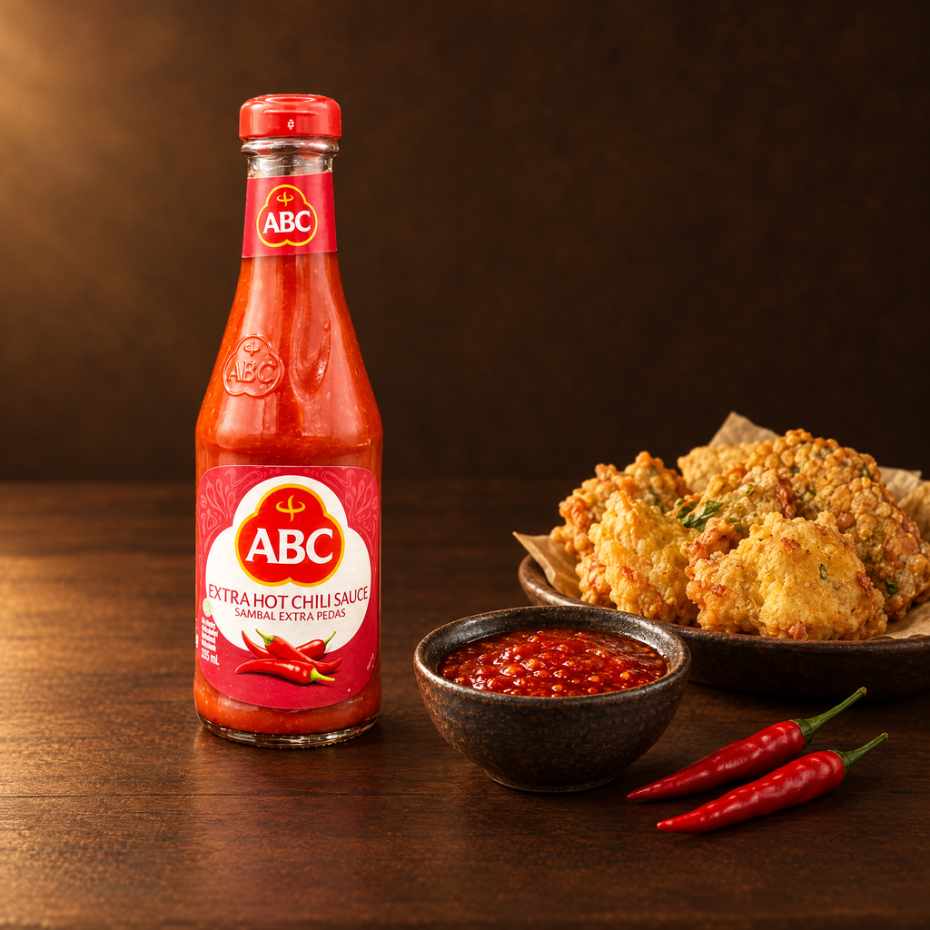 ABC Sambal Extra Pedas 335 ml – Flasche mit scharfer Chilisauce