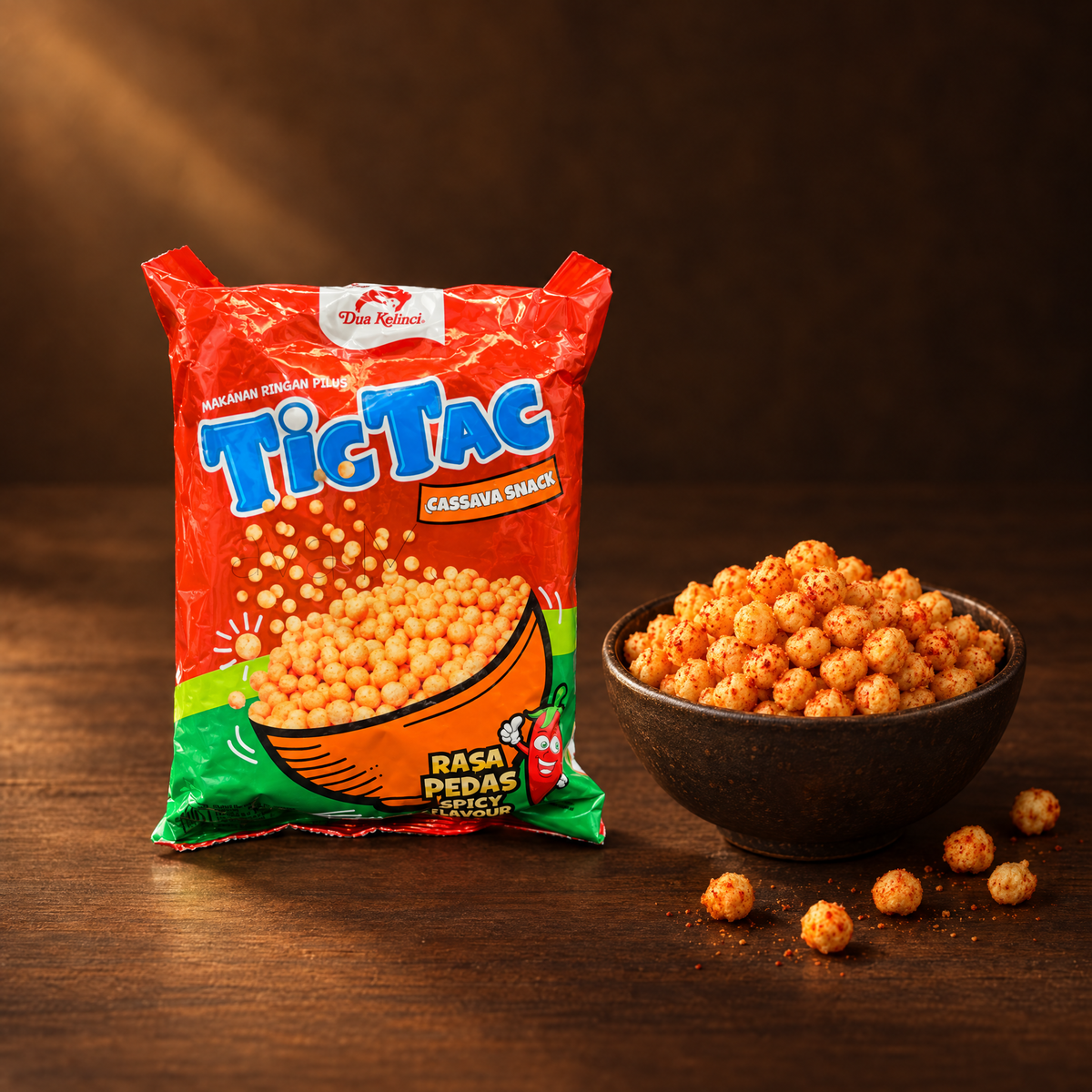 Tic Tac Rasa Pedas 24g – Packung mit Snack in der Schale
