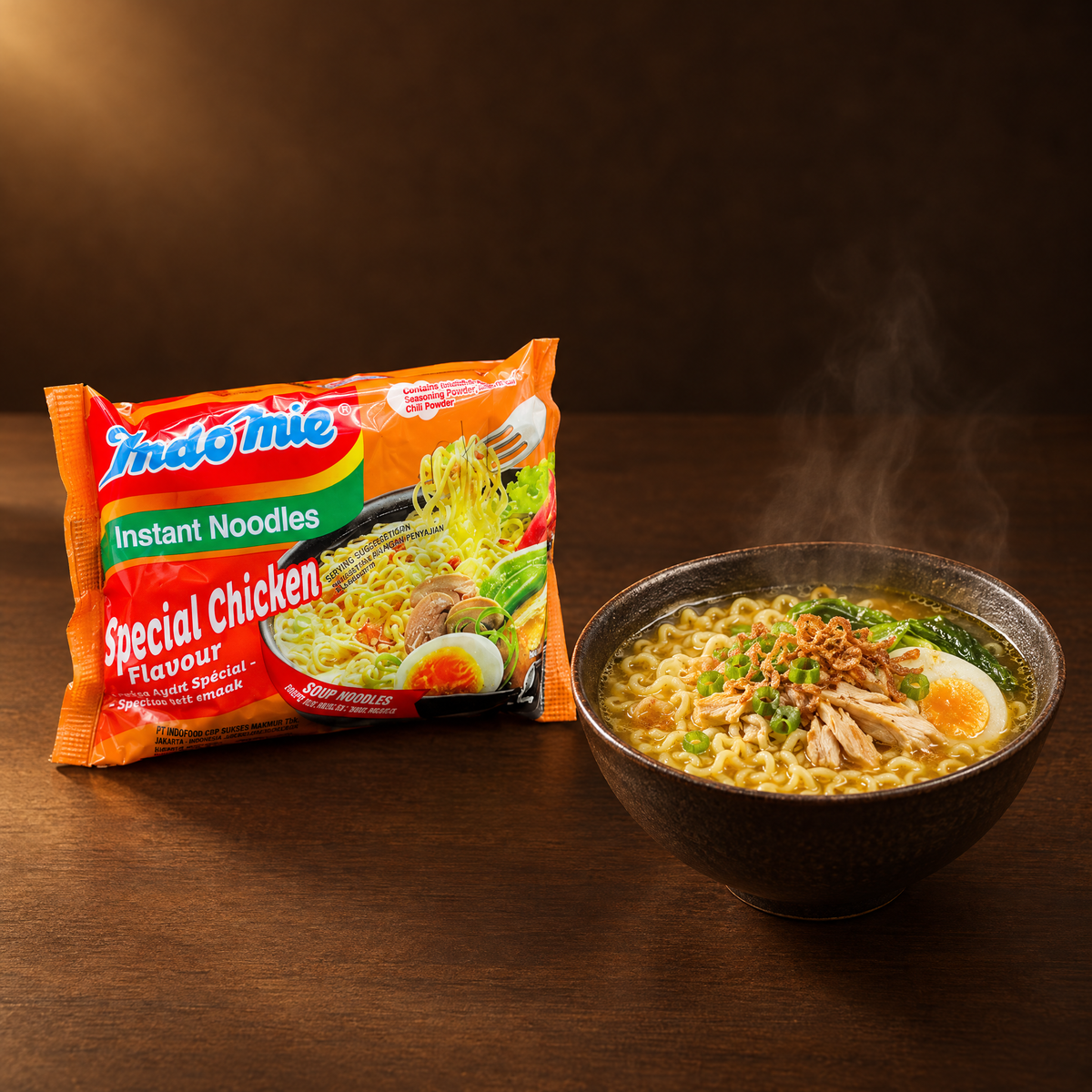 Indomie Ayam Special 5 x 85 g – Vorteilspack mit fertiger Nudelsuppe