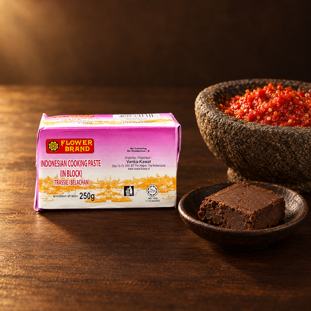 Flower Brand Terasi 250 g – Packung mit Garnelenpaste und Sambal