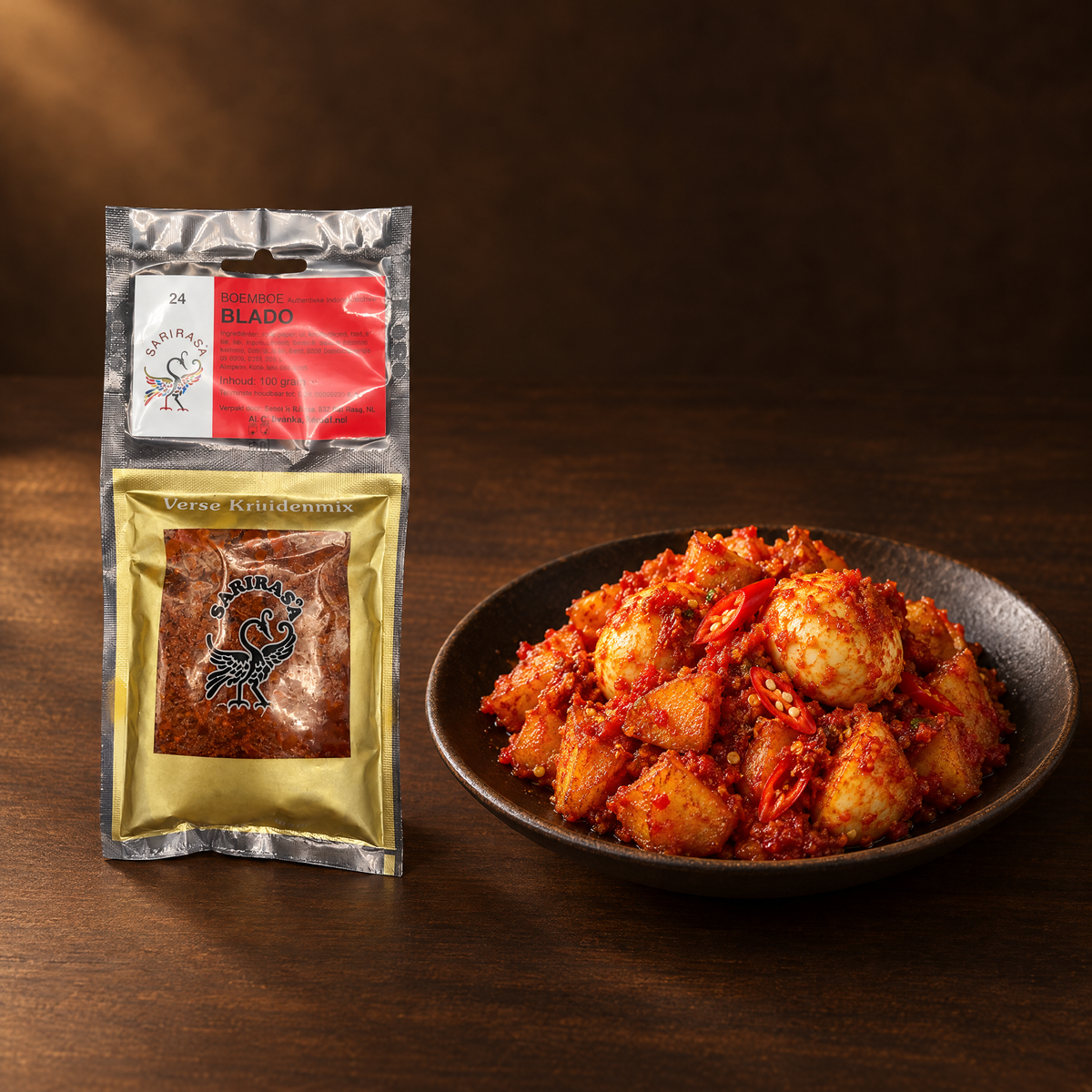 Sari Rasa Bumbu Balado – Packung mit Balado-Gericht
