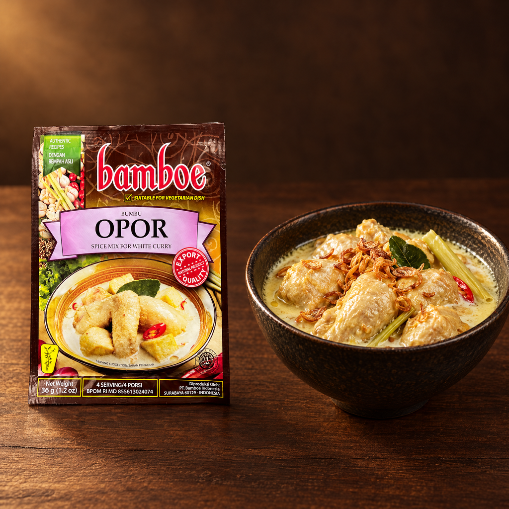 Bamboe Bumbu Opor 36 g – Packung mit Opor Ayam