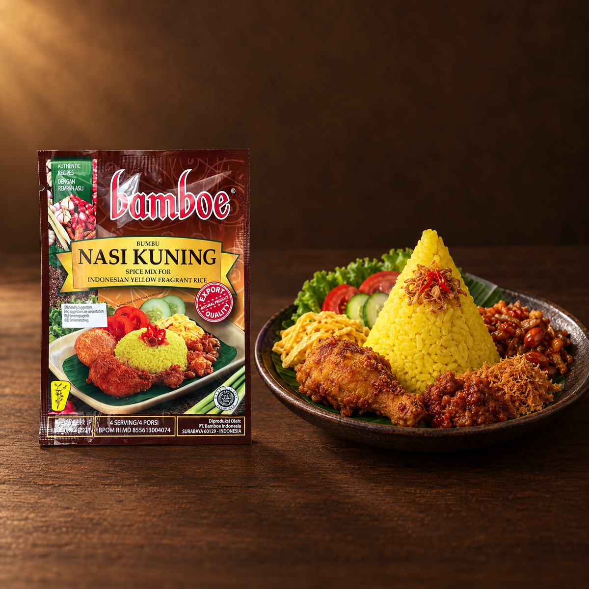 Bamboe Bumbu Nasi Kuning 50 g – Packung mit Nasi Kuning
