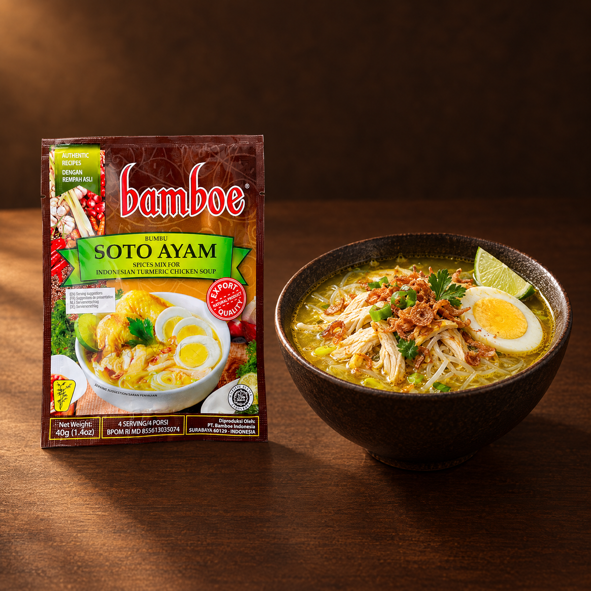 Bamboe Bumbu Soto Ayam 40 g – Packung mit Soto Ayam