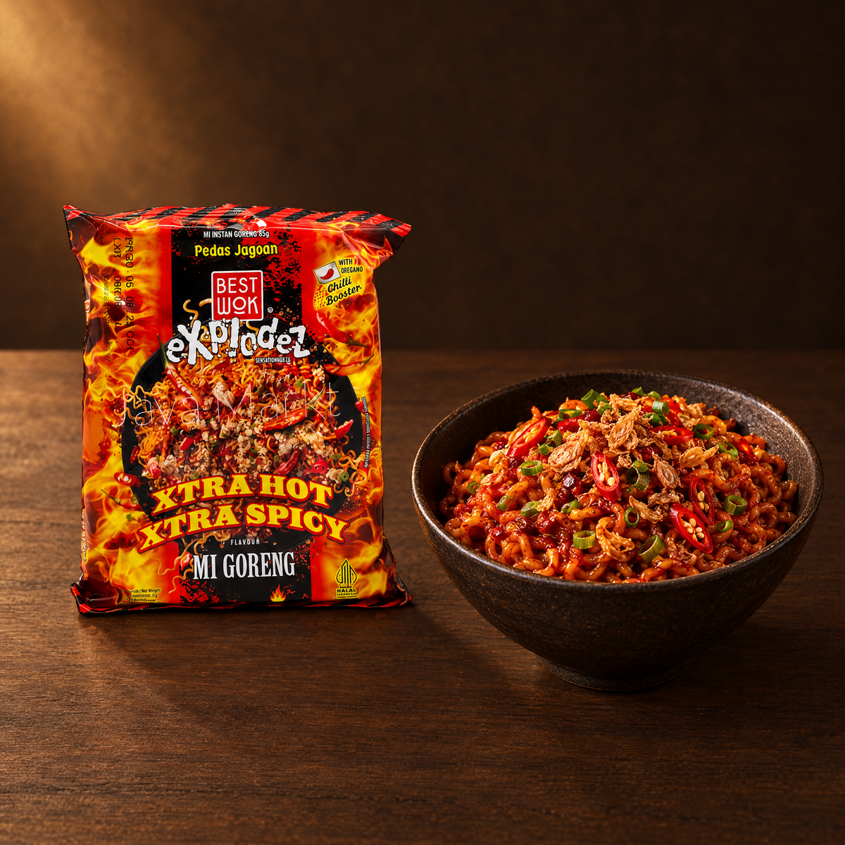 Best Wok Mie Goreng Level 4 Extra Spicy – Packung mit scharfen Nudeln