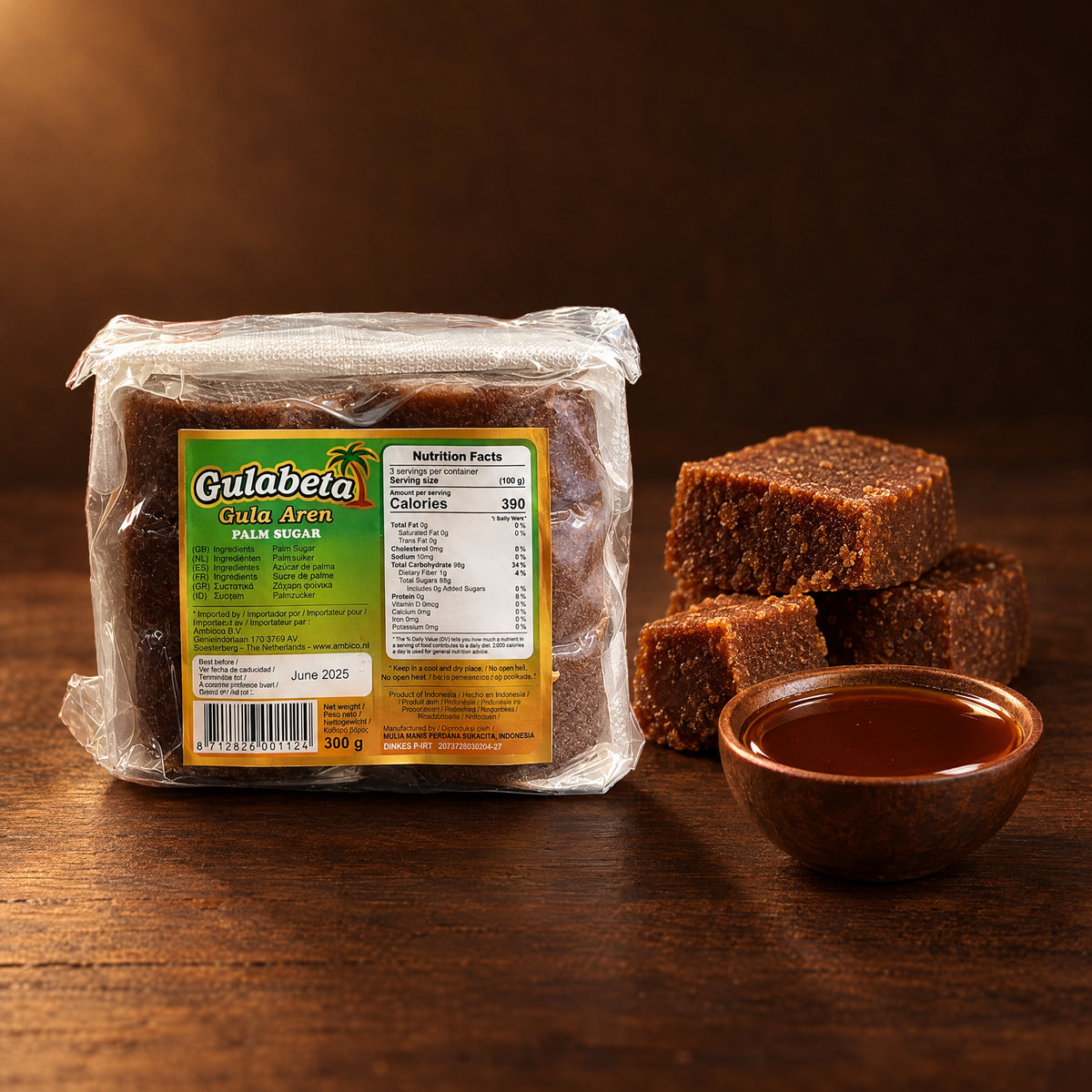 Gula Beta Gula Aren Palmzucker 300 g – Packung mit Palmzucker