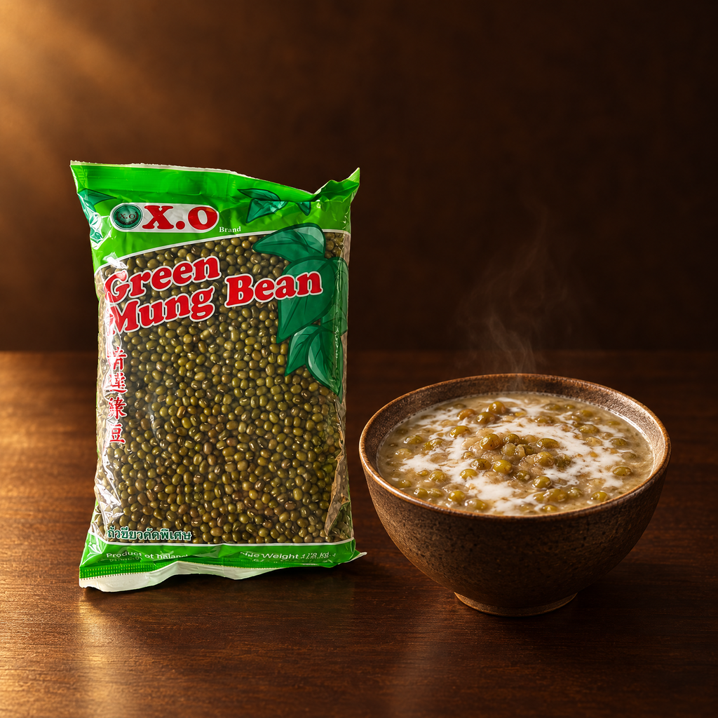 Kacang Hijau X.O Mungbohnen – Packung mit Bubur Kacang Hijau