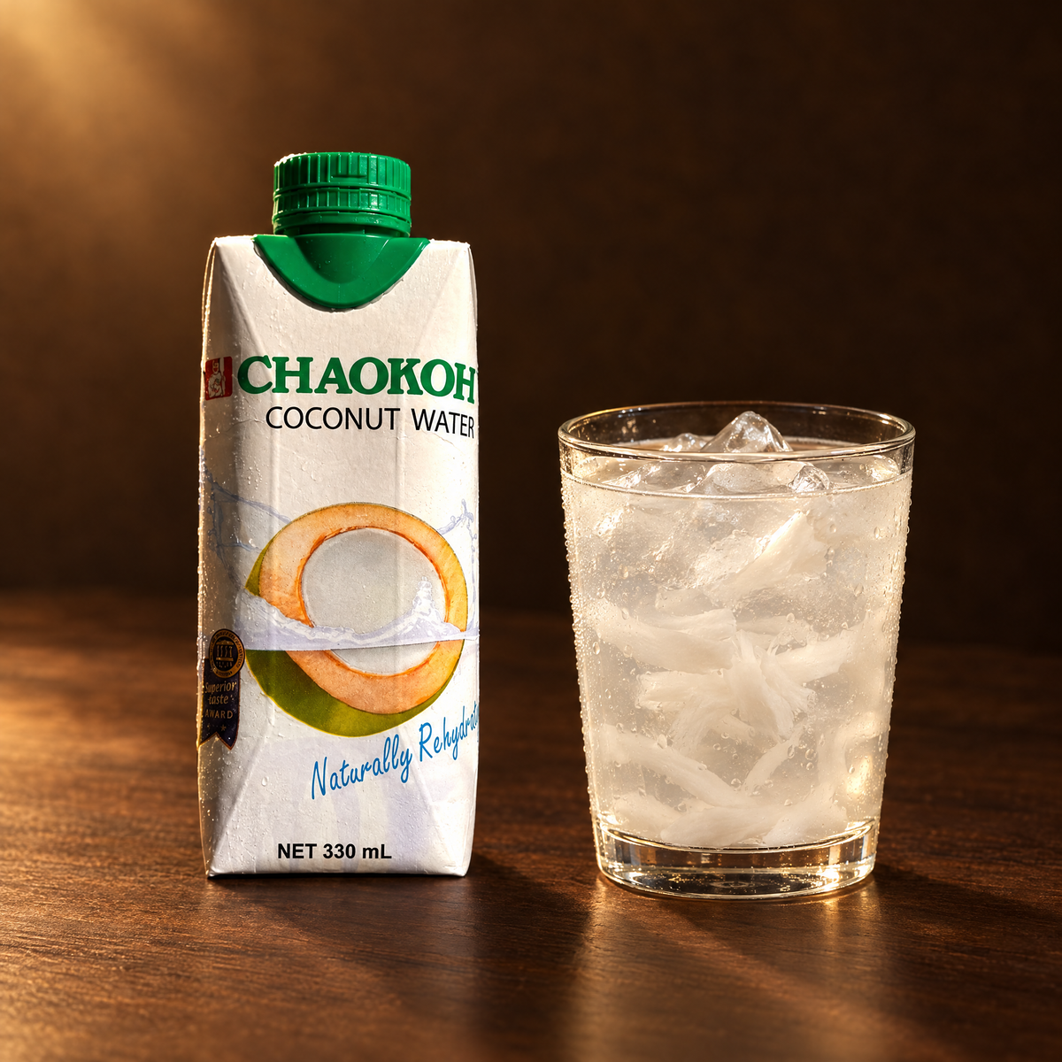 Chaokoh Air Kelapa 330 ml – Dose mit eingeschenktem Kokoswasser