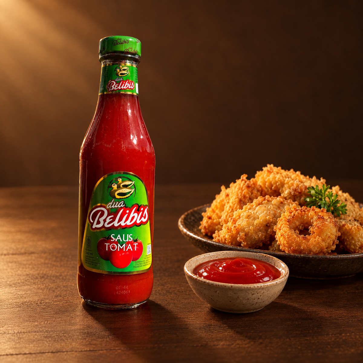 Dua Belibis Saus Tomat 340 ml – Flasche mit Tomatensauce