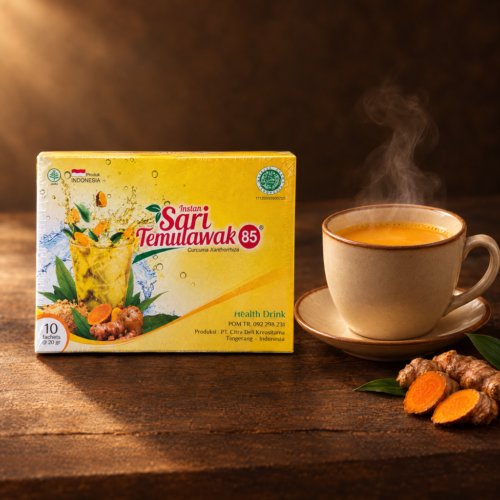 Sari Temulawak Instant Getränkepulver 85 g – Packung mit Kräutergetränk