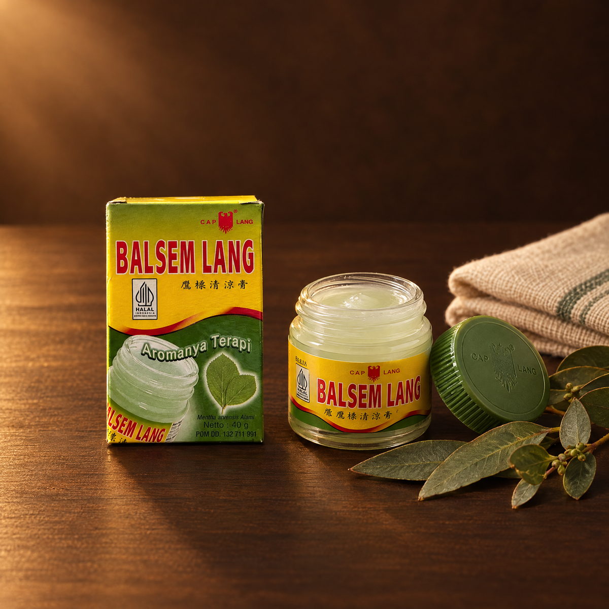 Cap Lang Balsam Gosok 40 g – Dose mit geöffnetem Balsam