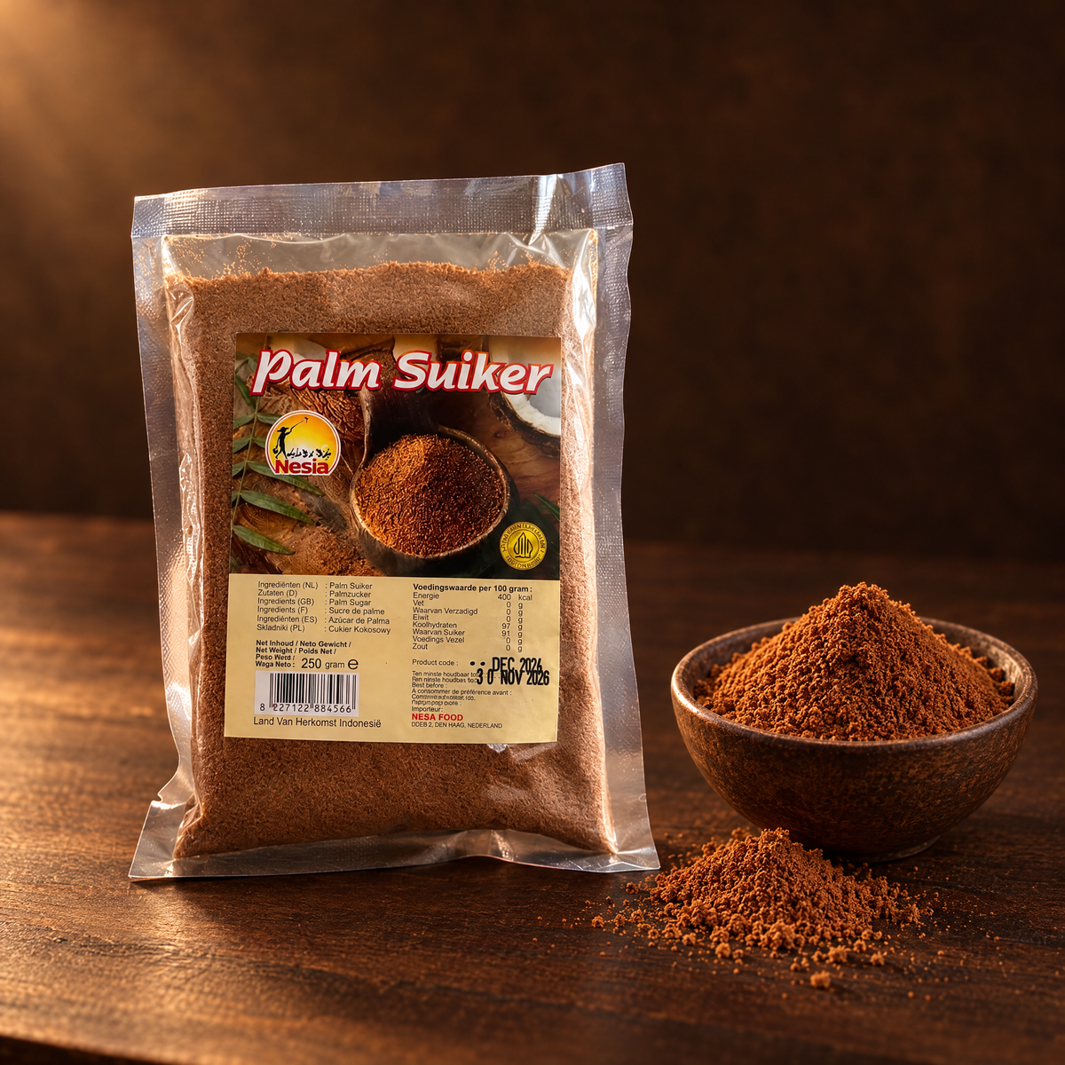 Gula Palem Bubuk 250 g – Packung mit gemahlenem Palmzucker