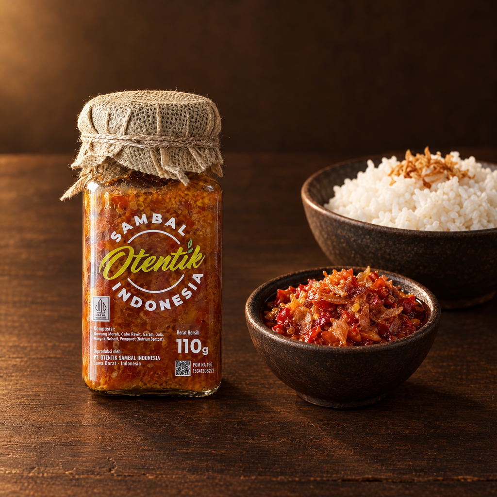 Otentik Sambal Bawang – Glas mit angerichtetem Sambal