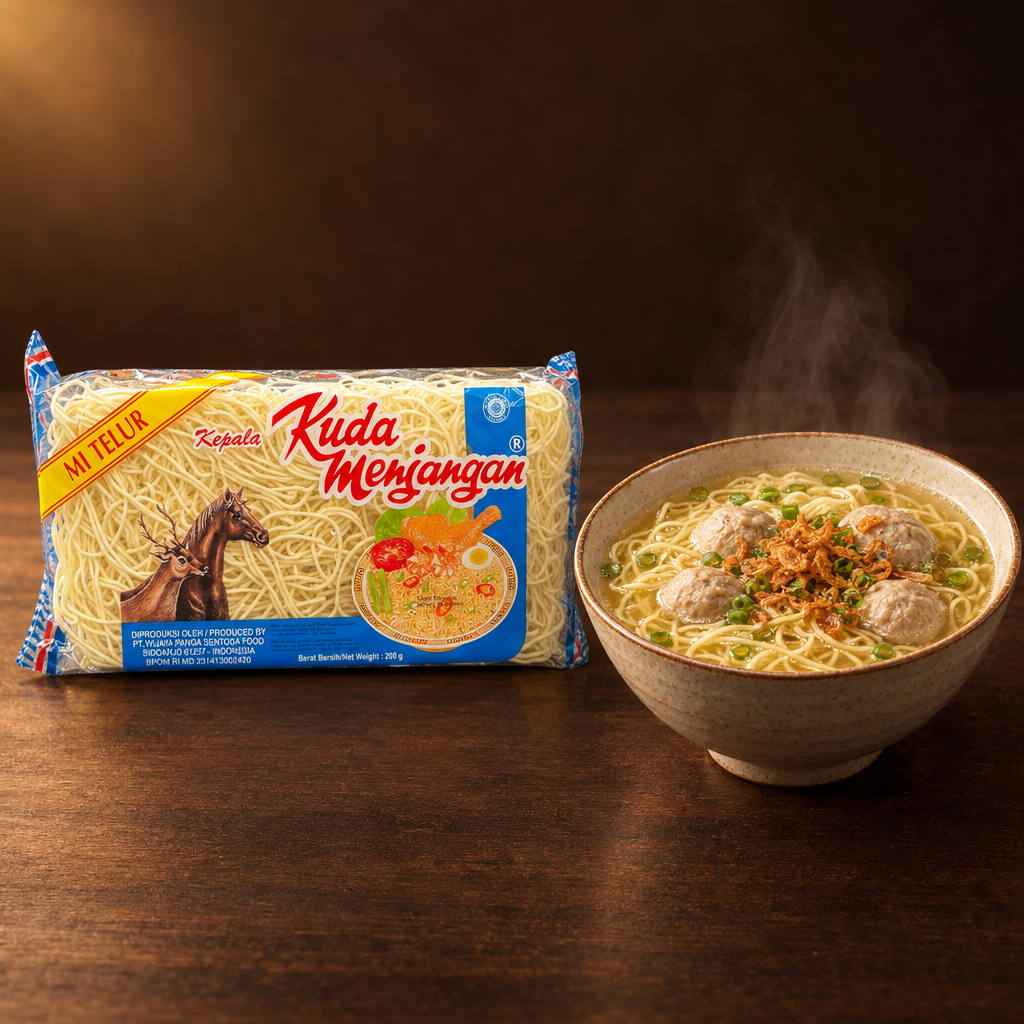 Kuda Menjangan Mie Kecil 200g – Packung mit Nudelsuppe (Mie Kuah)