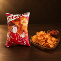 Maicih Cassava Chips Mild Level 5 – Packung mit Chips und Sambal-Dip