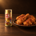 Kobe BonCabe Level 30 40g – Packung mit Chiliflocken über Brathähnchen