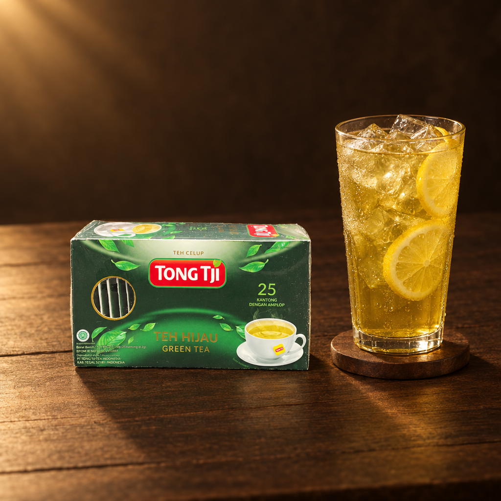Tong Tji Teh Hijau – Packung mit Grüntee auf Eis